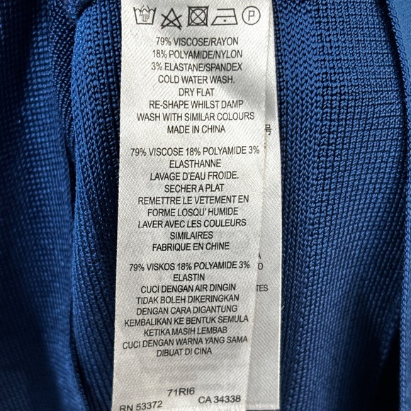 French Connection Bodycon Bandage Dress - Blue Size 2 - Picture 12 of 12